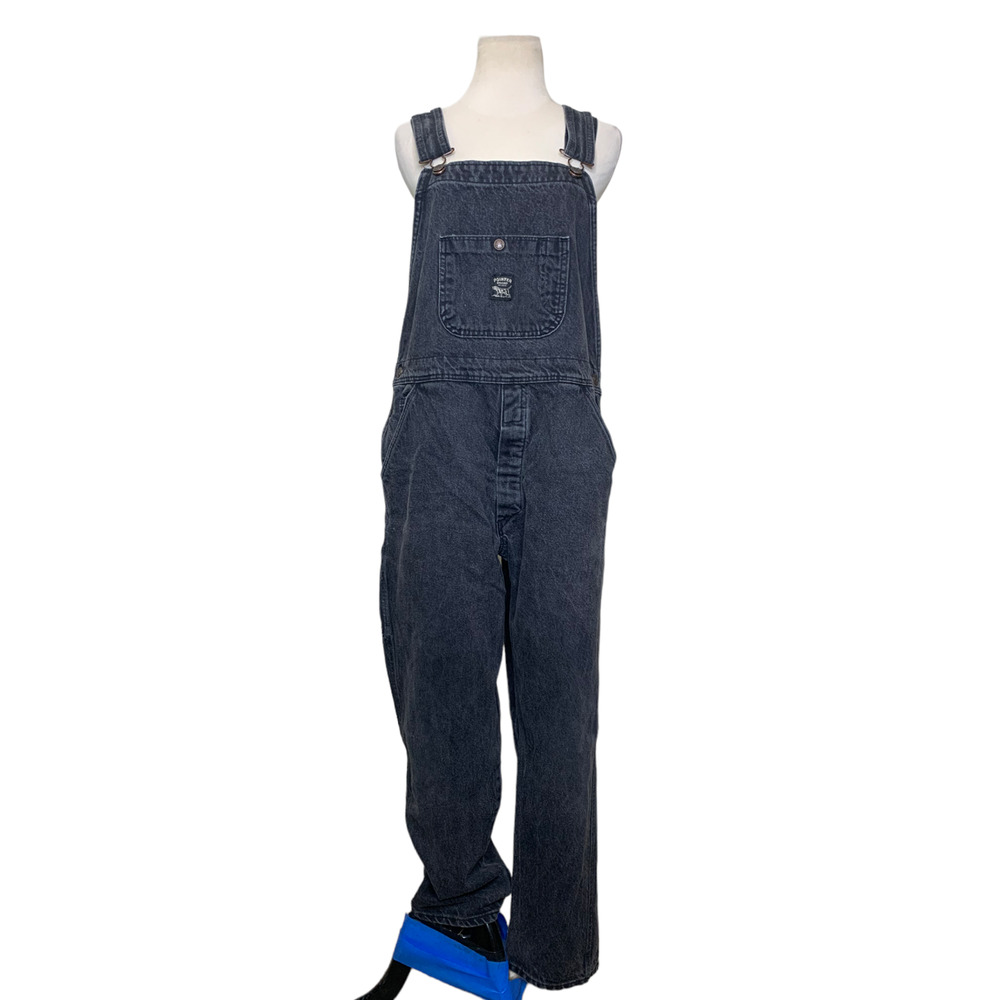 Pointer Brand black denim jean overalls size 36 waist